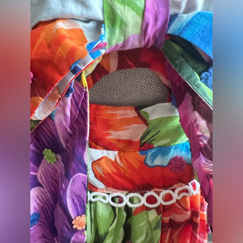 💕SOLD💕NWT Anthropologie Farm Rio Rainbow Chita Flower MIDI Dress - Picture 14 of 16